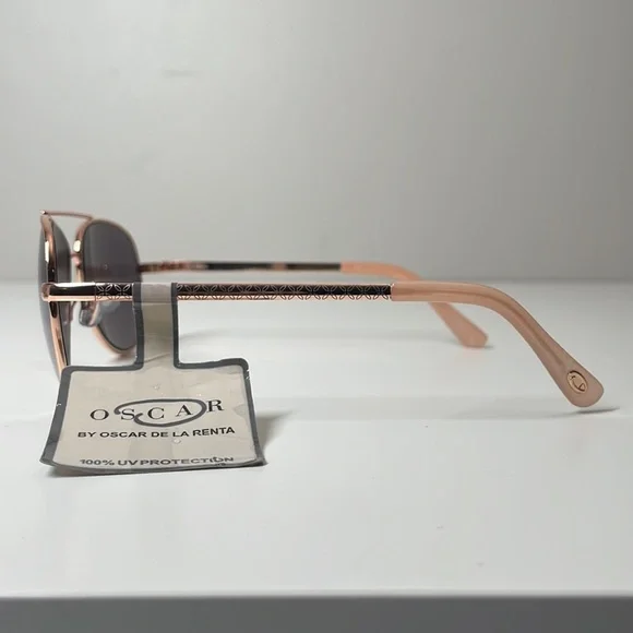 Oscar De La Renta Rose Gold Mirrored Sunglasses MOD3041 - Picture 3 of 9